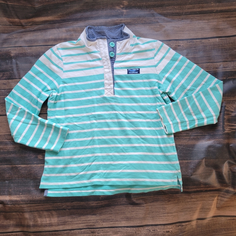 L.L Bean Quarter Button Top